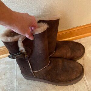 UGG dark brown boots, size 7